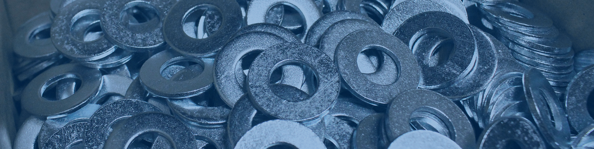 close up shot of fasteners inside of a box